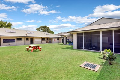 Communal outdoor area in Lifestyle Solutions Supported Independent Living property with five self-contained villas in Quakers Hill, Sydney